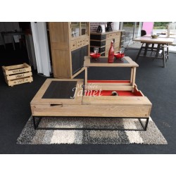 Table de salon relevable en bois style Atelier
