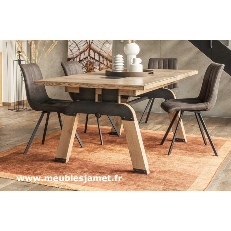 Table de repas carrée style Atelier - MeublesJamet