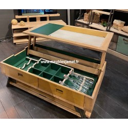 Table basse relevable bois et métal Réf. A4670M