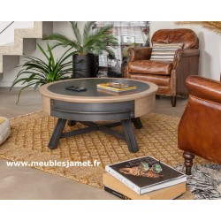 Table basse ronde Style Industriel