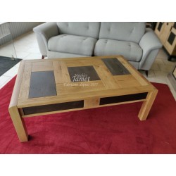 Table basse dessus PATCHWORK en chêne Réf. JMJ