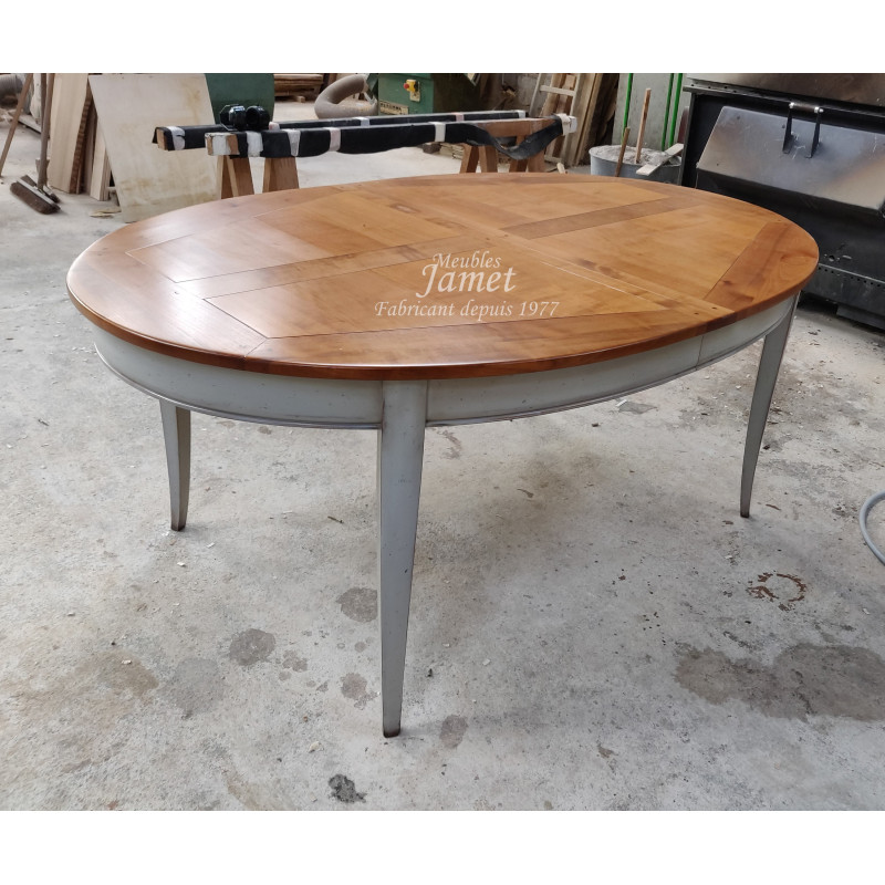 Table Ovale dessus Merisier La Croisie