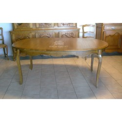 Table Ovale Louis XV en chêne Réf. T5117