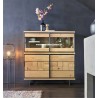 Vitrine Style Contemporaine  Chêne et Métal Réf. PRI24C