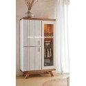 Meuble vitrine 3 portes style contemporain en chêne Réf. HAV60C