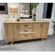 Buffet bas Style Contemporain en chêne Réf.HAV30C