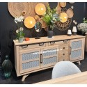 Buffet bas Style contemporain portes avec cannage Réf. Cannage