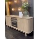 Meuble Enfilade Style contemporain portes coulissantes rideaux Réf.A5843 