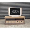 Meuble TV Style Industriel Bois et métal
