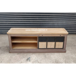 Meuble TV Style Industriel Bois et métal