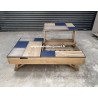 Table basse deux plateaux relevables chêne et métal MESNIL EN OUCHE
