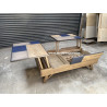 Table basse deux plateaux relevables chêne et métal MESNIL EN OUCHE