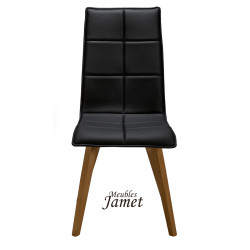 Chaise ZAO Coque Piètement Fuseau en chêne Massif