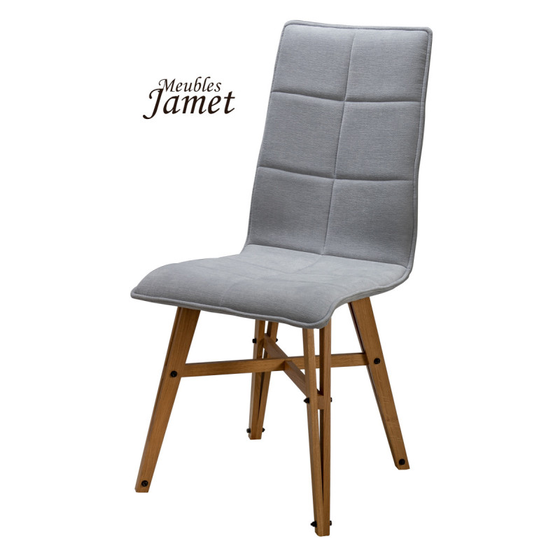 Chaise ZAO Coque Piètement Eiffel en Chêne massif