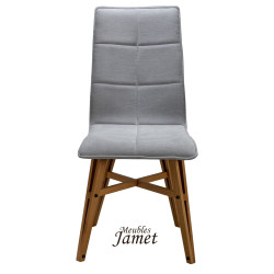 Chaise ZAO Coque Piètement Eiffel en Chêne massif