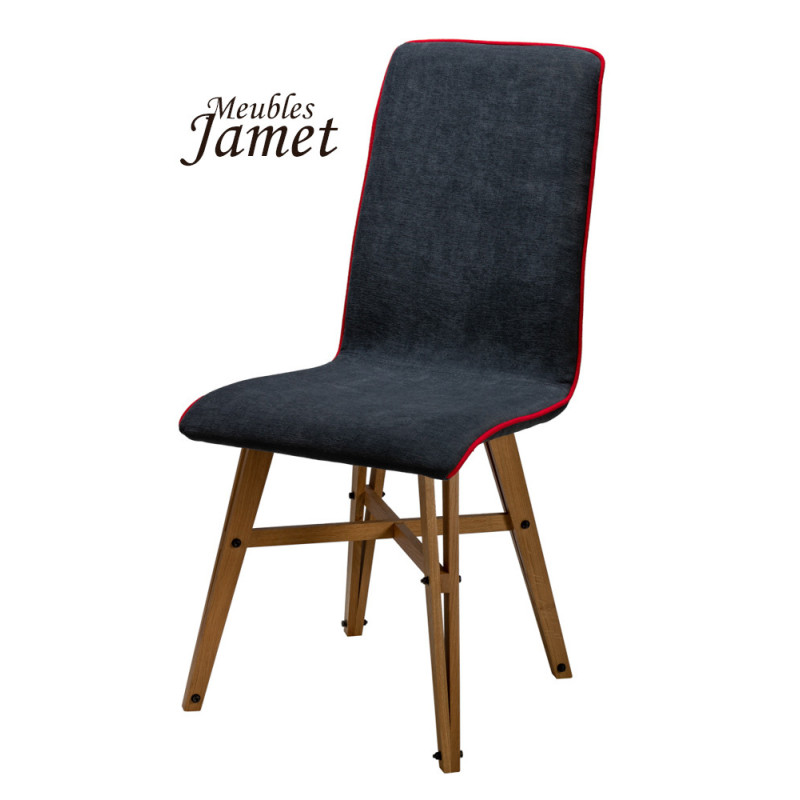 Chaise YAM Coque Piètement Eiffel en chêne massif