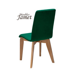 Chaise YAM Coque Piètement rectangulaire en chêne massif