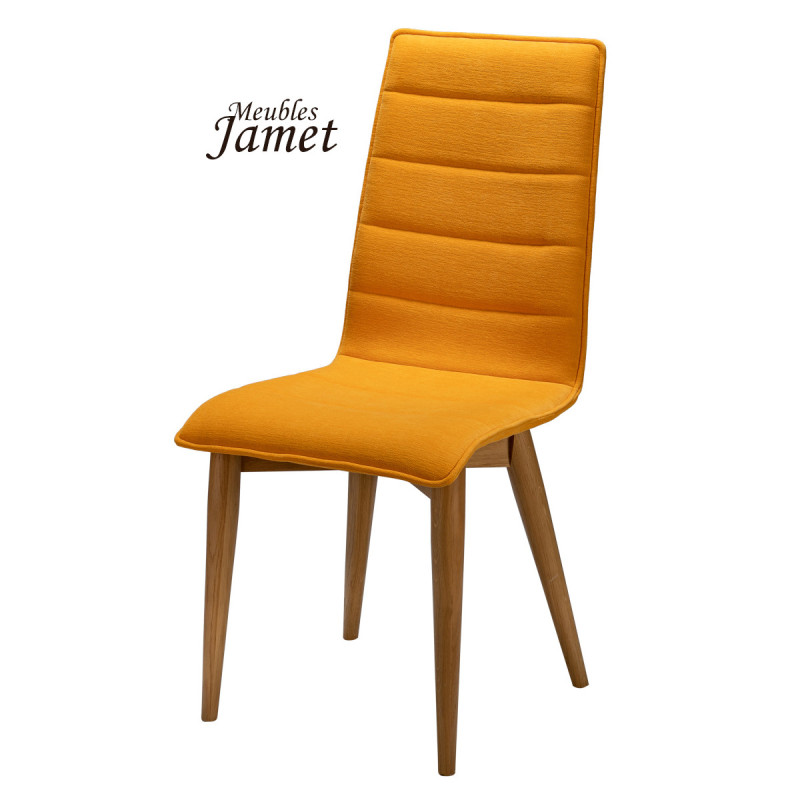 Chaise LINA Coque piètement rond conique en chêne massif