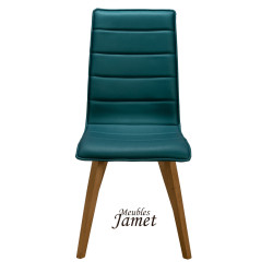 Chaise LINA Coque piètement fuseau en chêne massif