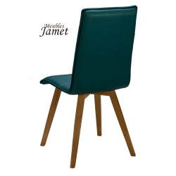 Chaise LINA Coque piètement fuseau en chêne massif