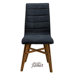 Chaise LINA Coque Piètement Eiffel en chêne massif