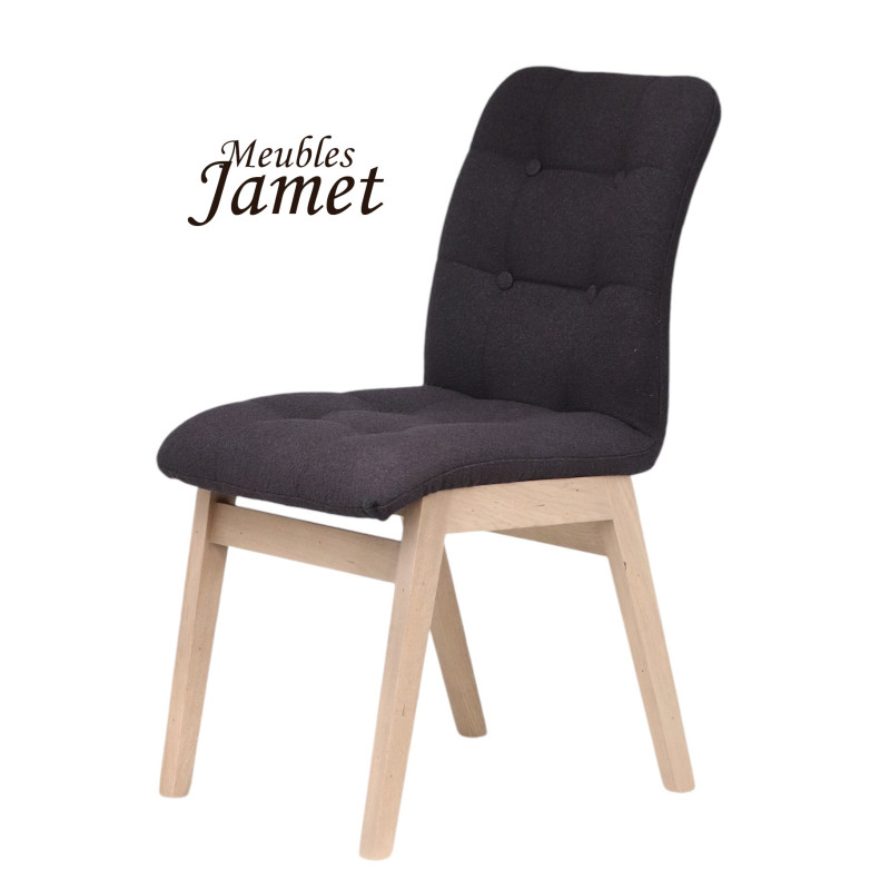 Chaise ODYSSEE Coque piètement carré en chêne massif
