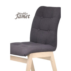 Chaise ODYSSEE Coque piètement carré en chêne massif