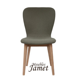 Chaise JACOBSON Coque Piètement fuseau Biseauté en chêne massif