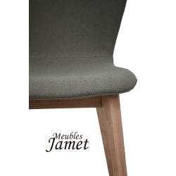 Chaise JACOBSON Coque Piètement fuseau Biseauté en chêne massif