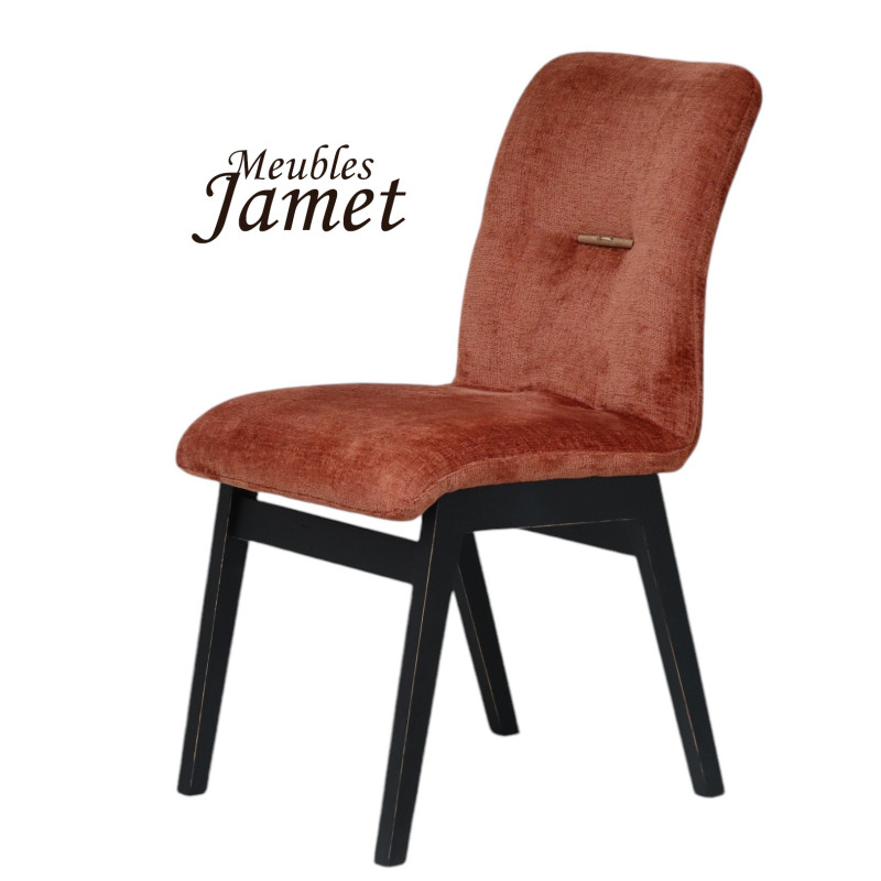 Chaise CARDIFF Coque piètement carré en chêne massif