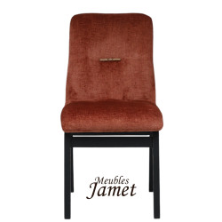 Chaise CARDIFF Coque piètement carré en chêne massif