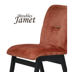 Chaise CARDIFF Coque piètement carré en chêne massif