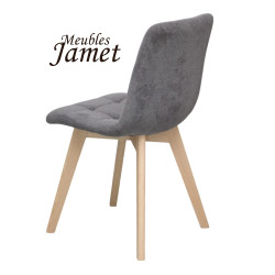 Chaise CHILLY Coque Piètement carré en chêne massif