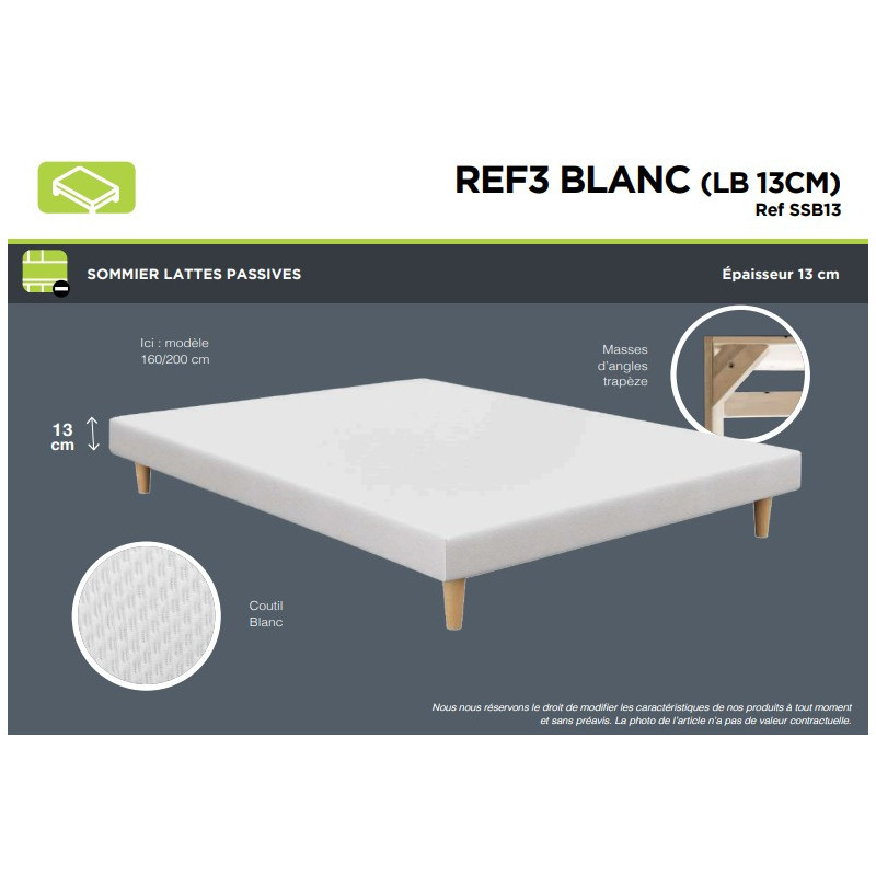 Sommier REF3 BLANC Tapissier - SOMOUEST