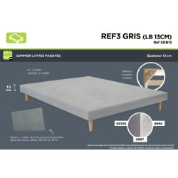 Sommier REF3 GRIS LB 13  Tapissier - SOMOUEST