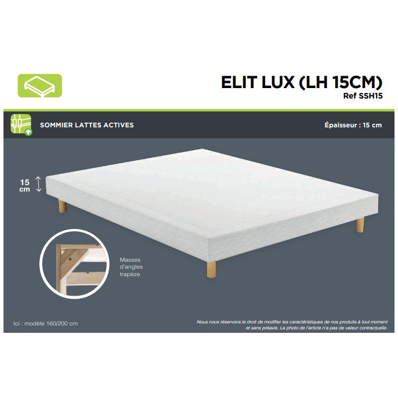Sommier ELIT LUX LH 15CM Tapissier - SOMOUEST