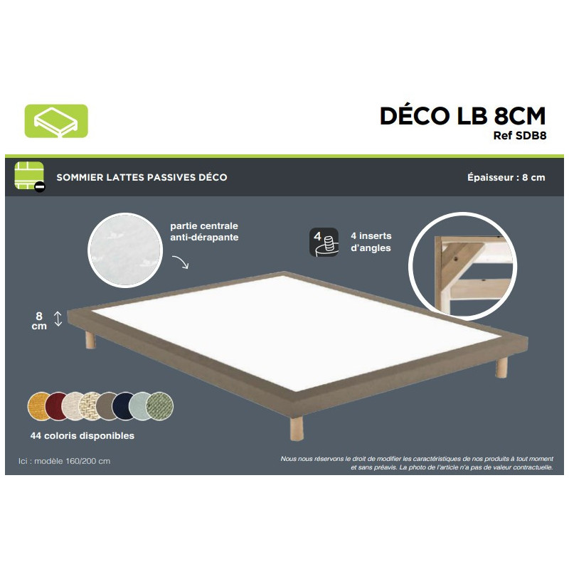 Sommier DECO LB 8CM  Déco - SOMOUEST
