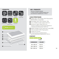 Sommier DECO LB 8CM  Déco - SOMOUEST
