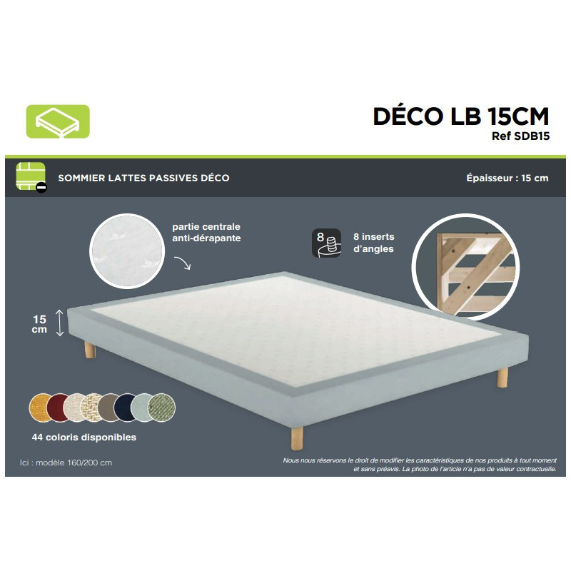 Sommier DECO LB 15CM  Déco - SOMOUEST