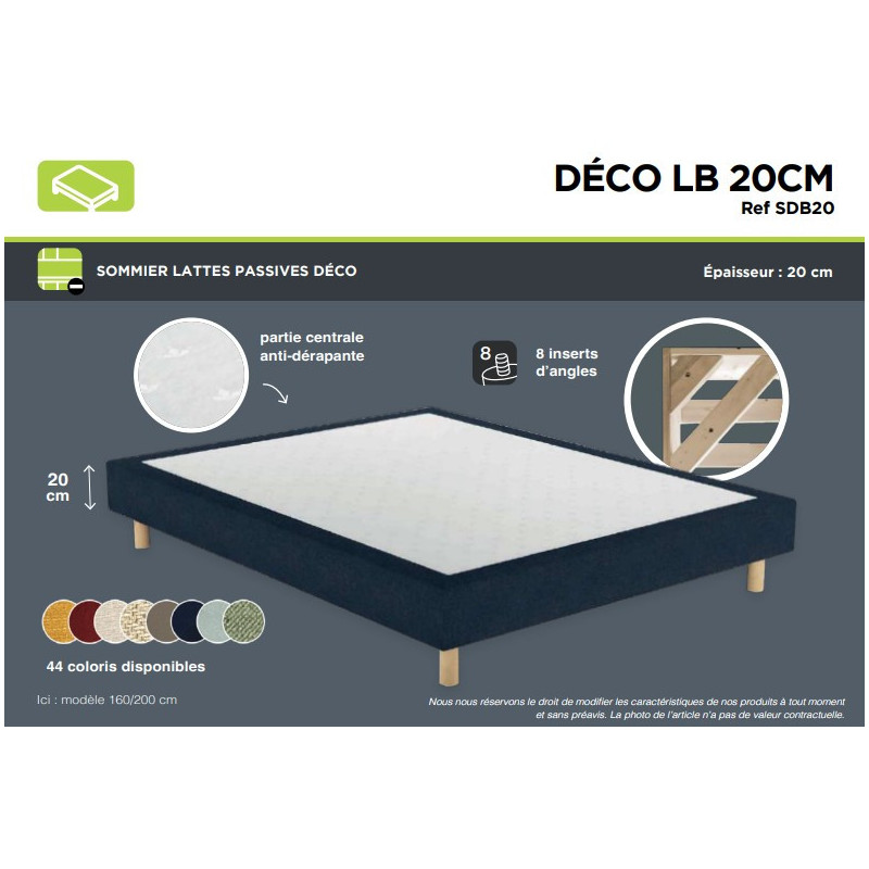 Sommier DECO LB 20CM  Déco - SOMOUEST