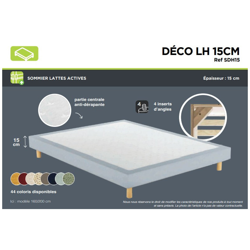 Sommier DECO LH 15CM  Déco - SOMOUEST