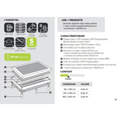 Sommier DECO LH 20CM  Déco - SOMOUEST