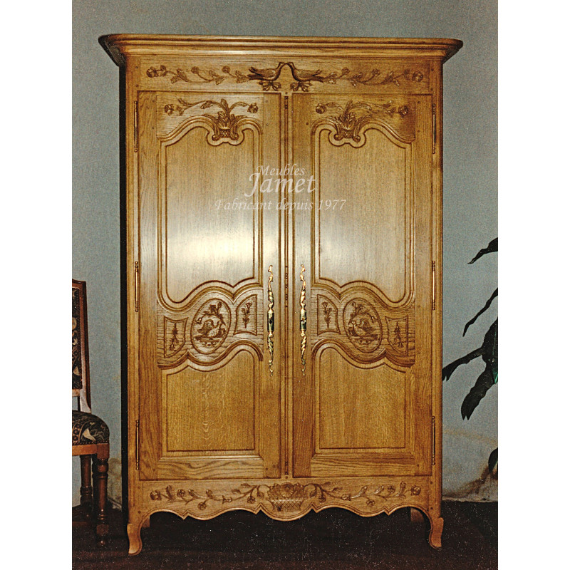 Armoire Colombes fabrication sur mesure 100 % chêne Massif