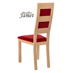 Chaise - ZARA -  Contemporaine  en Chêne massif et tissu