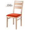 Chaise - NATURA  -  Contemporaine en Chêne massif et tissu