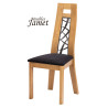 Chaise - TERA -  Style Contemporain en Chêne massif et métal assise tissu