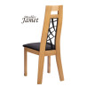 Chaise - TERA -  Style Contemporain en Chêne massif et métal assise tissu