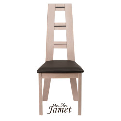 Chaise - CERI -  Contemporaine  en Chêne massif assise tissu