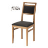 Chaise - AMBIA  - Style Industriel  Chêne massif et tissu