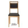 Chaise - AMBIA  - Style Industriel  Chêne massif et tissu